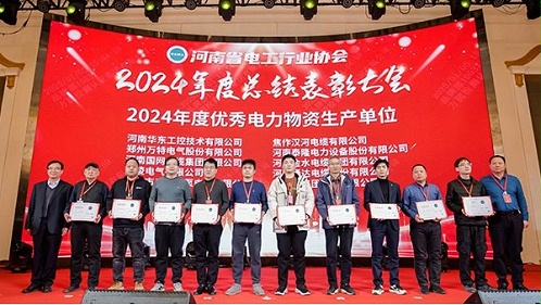 华东工控荣获“2024河南省电工行业优秀电力物资生产单位”等多项荣誉称号