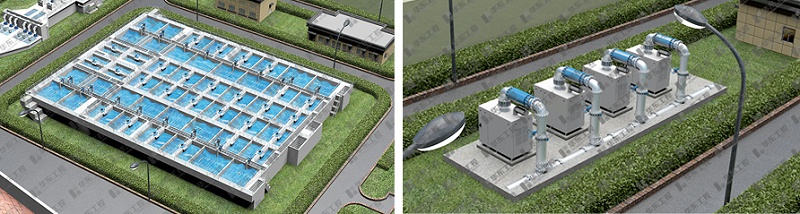 生反池+鼓风机房